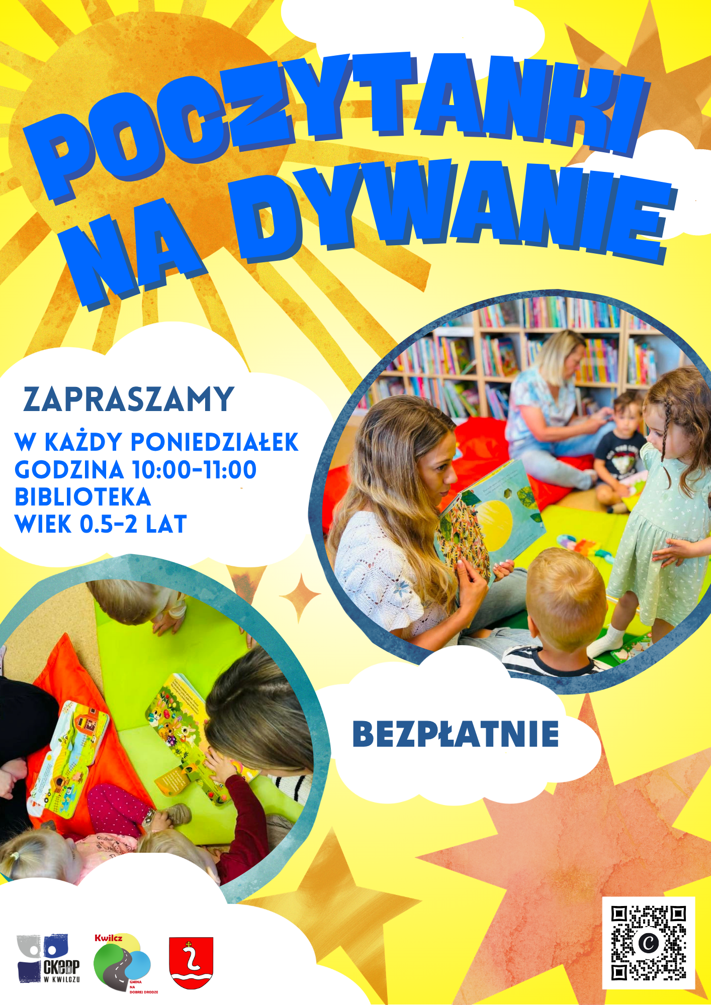 Plakaty poczytanki na&nbsp;dywanie