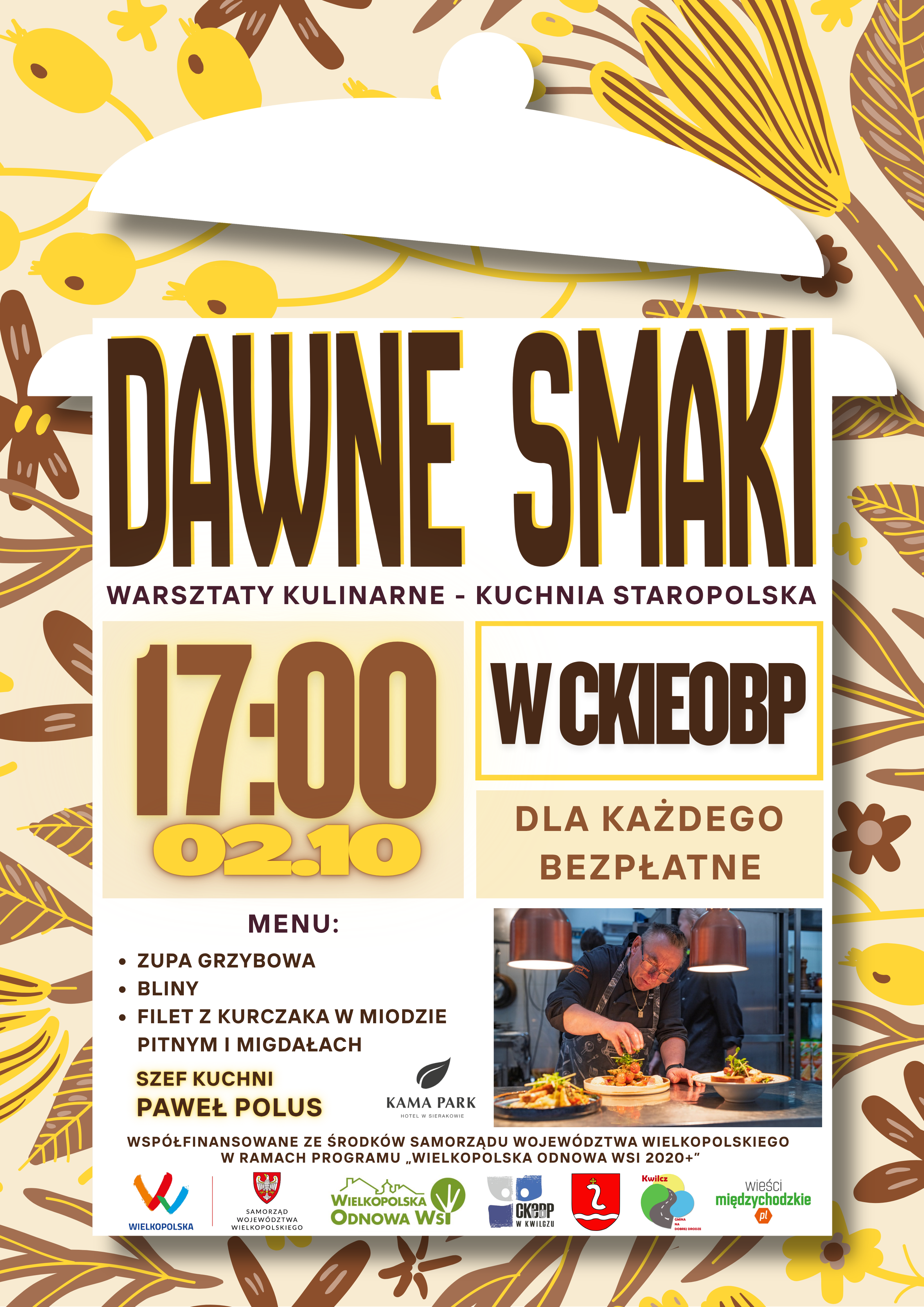 plakat dawne smaki warsztaty kulinarne
