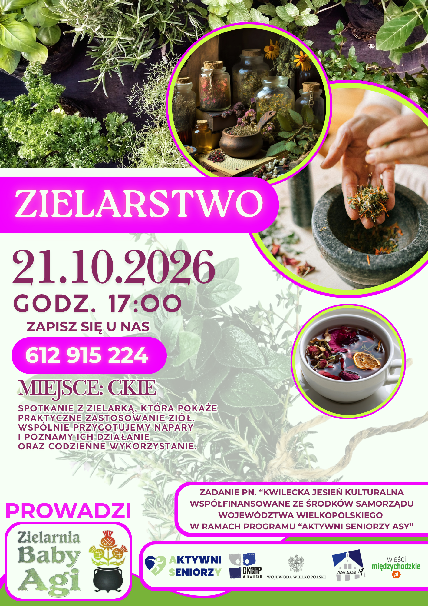 plakat zielarstwo seniorzy