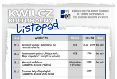 Zdjęcie do KULTURALNY LISTOPAD