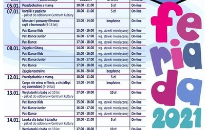 Zdjęcie do FERIADA 2021