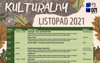 Zdjęcie do Kulturalny Listopad 2021