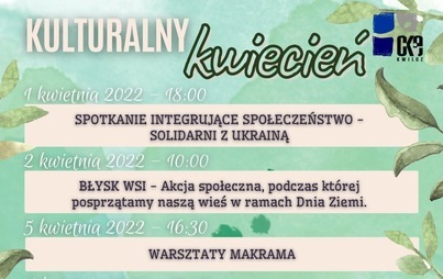 Zdjęcie do Kulturalny Kwiecień 