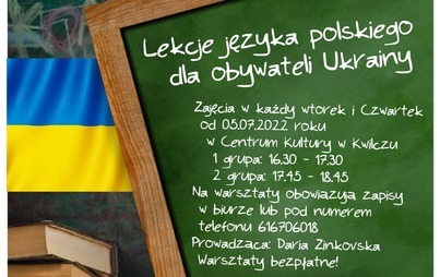 Zdjęcie do Lekcje języka polskiego dla obywateli Ukrainy 