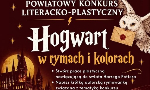 Zdjęcie do Powiatowy konkurs literacko-plastyczny "Hogwart w rymach i kolorach"