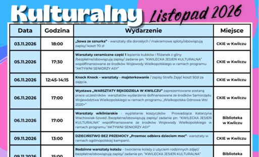 Zdjęcie do Kulturalny Listopad przed nami 